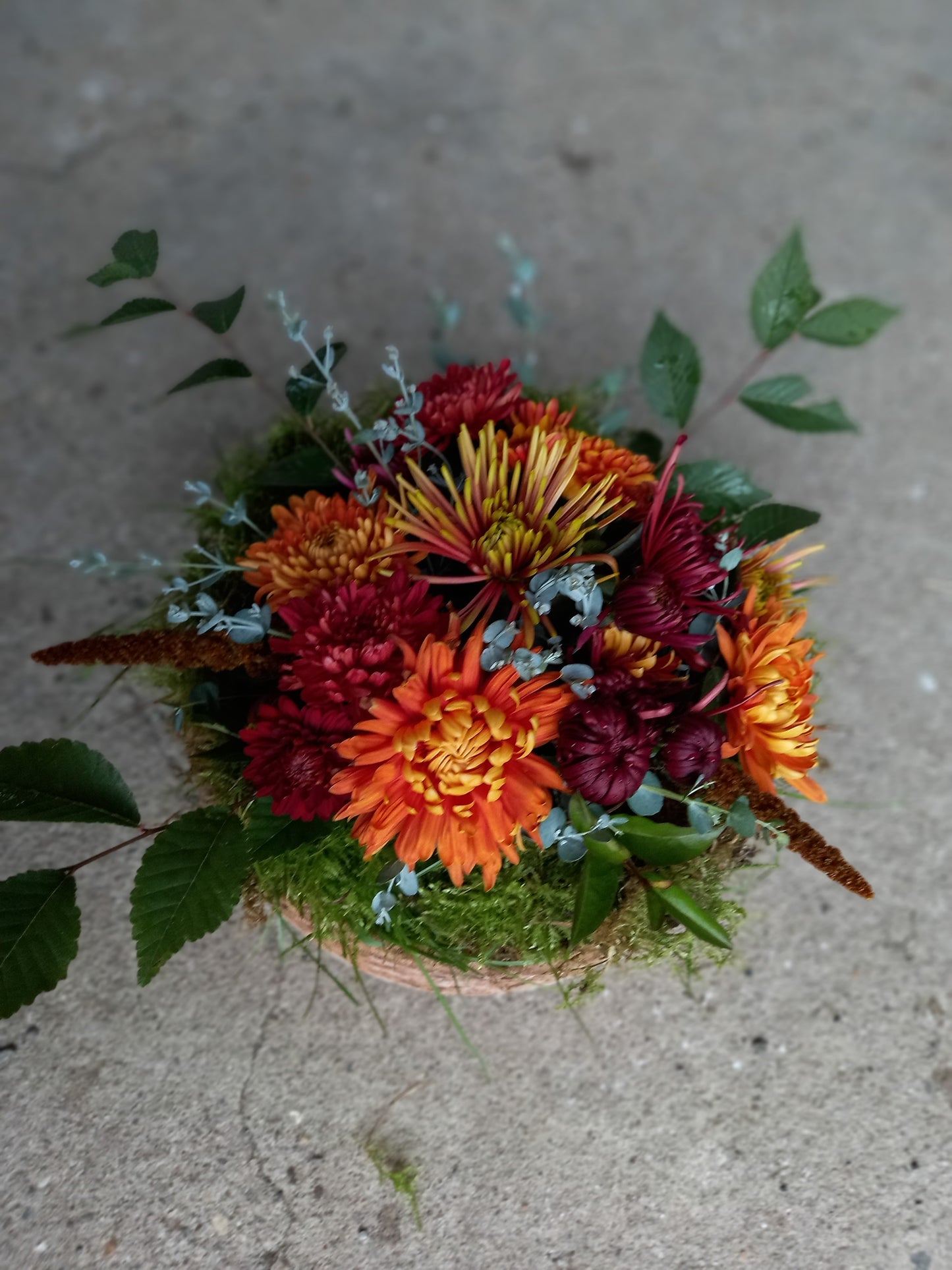 Bloemstuk chrysanten - 20 cm