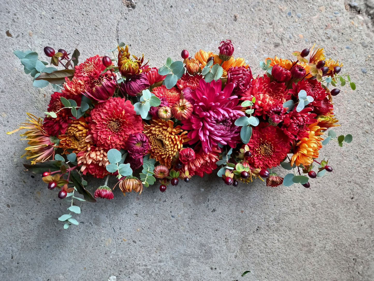 Bloemstuk chrysanten - 30 cm