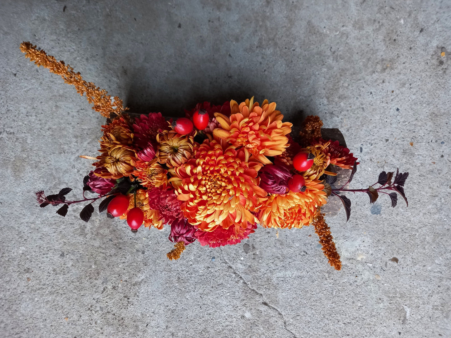 Bloemstuk chrysanten - 20 cm