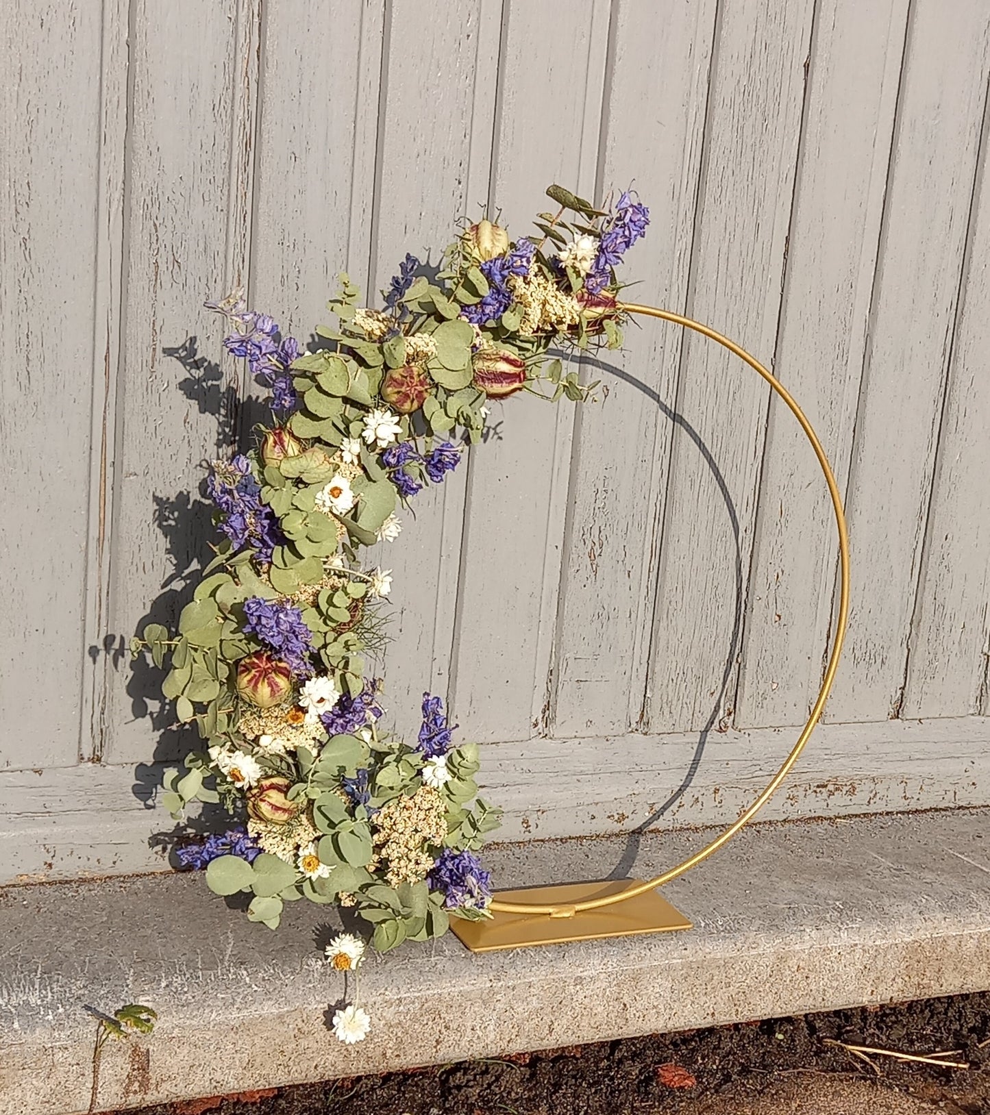 Staande droogbloemenring - 30 cm