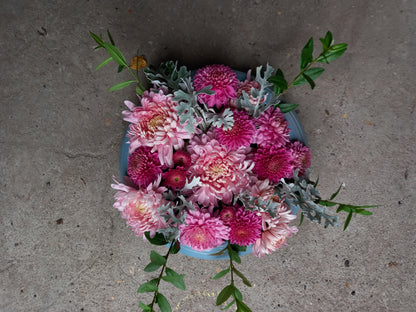 Bloemstuk chrysanten - 20 cm