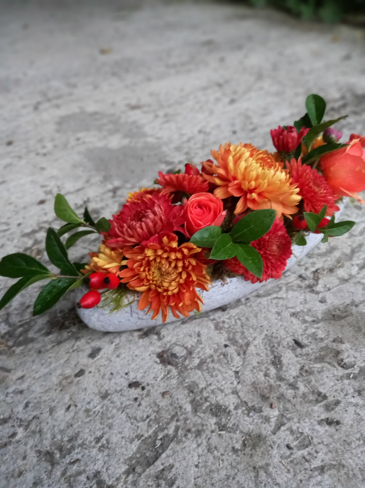 Bloemstuk chrysanten - 20 cm