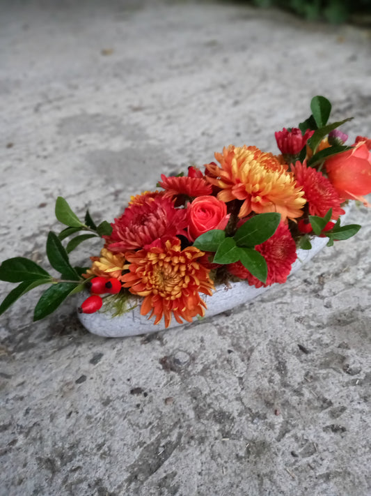 Bloemstuk chrysanten - 20 cm