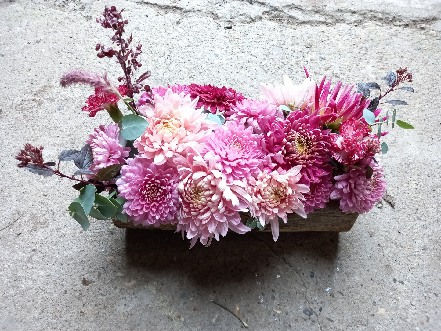 Bloemstuk chrysanten - 20 cm