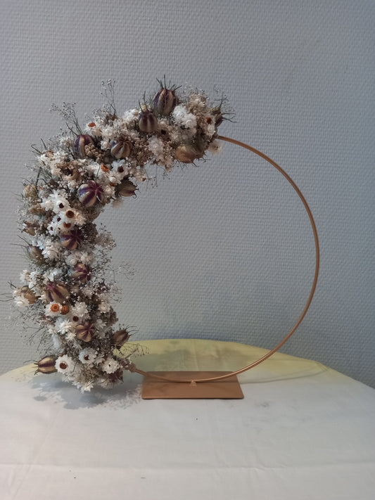 Staande droogbloemenring - 30 cm