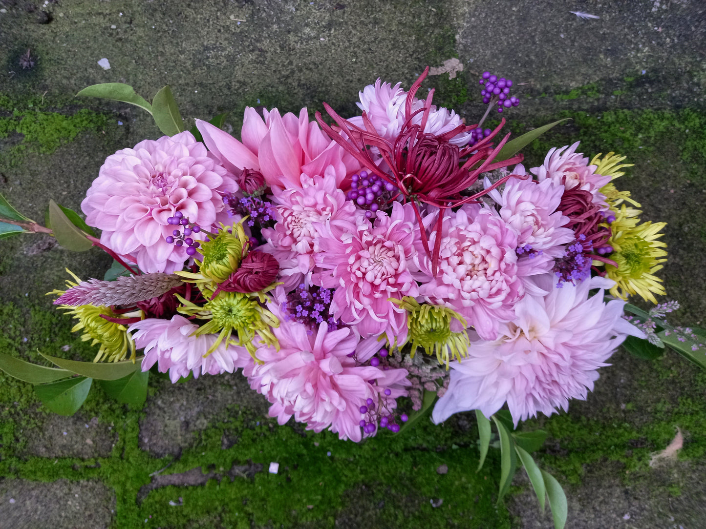 Bloemstuk chrysanten - 30 cm